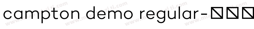 campton demo regular字体转换